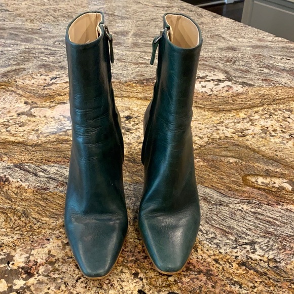 Zara green ankle boots Clearance